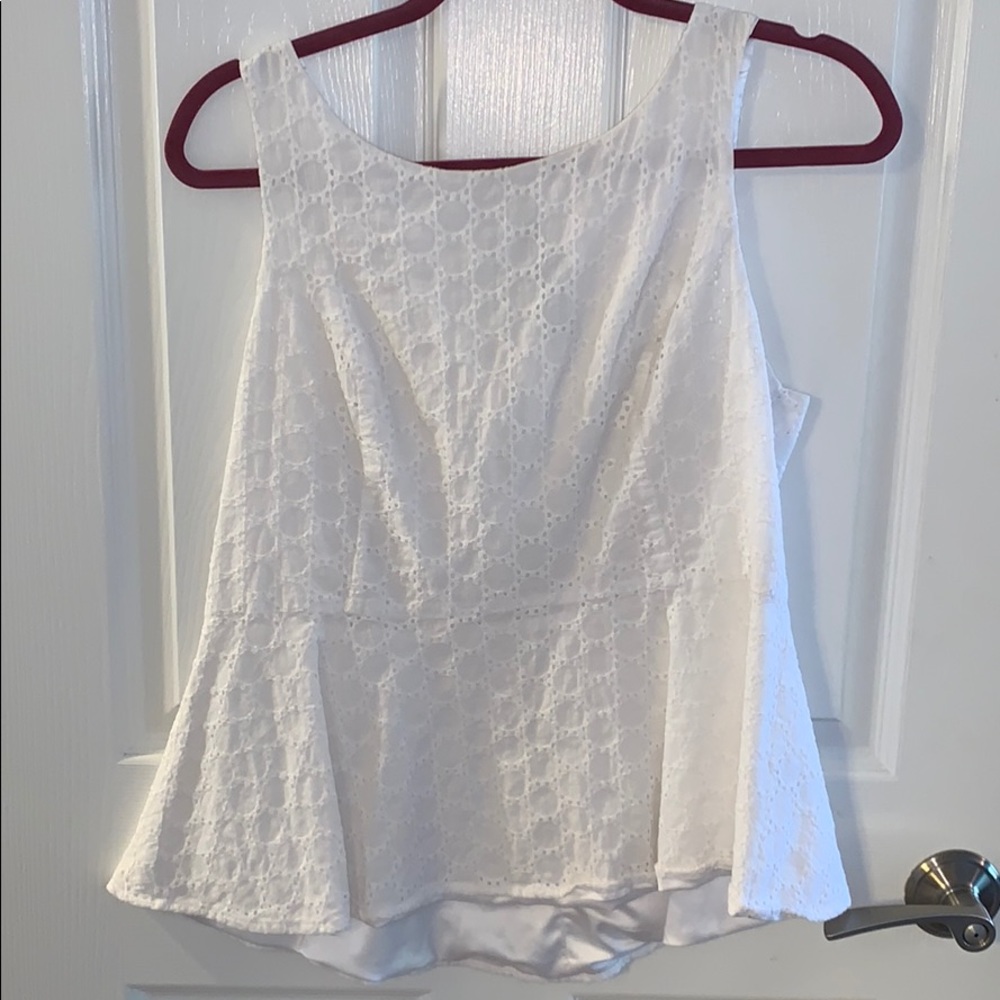 White Sleeveless Shirt
